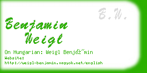 benjamin weigl business card